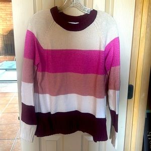 Multi-color striped sweater. Size L (12-14). Time and True brand.